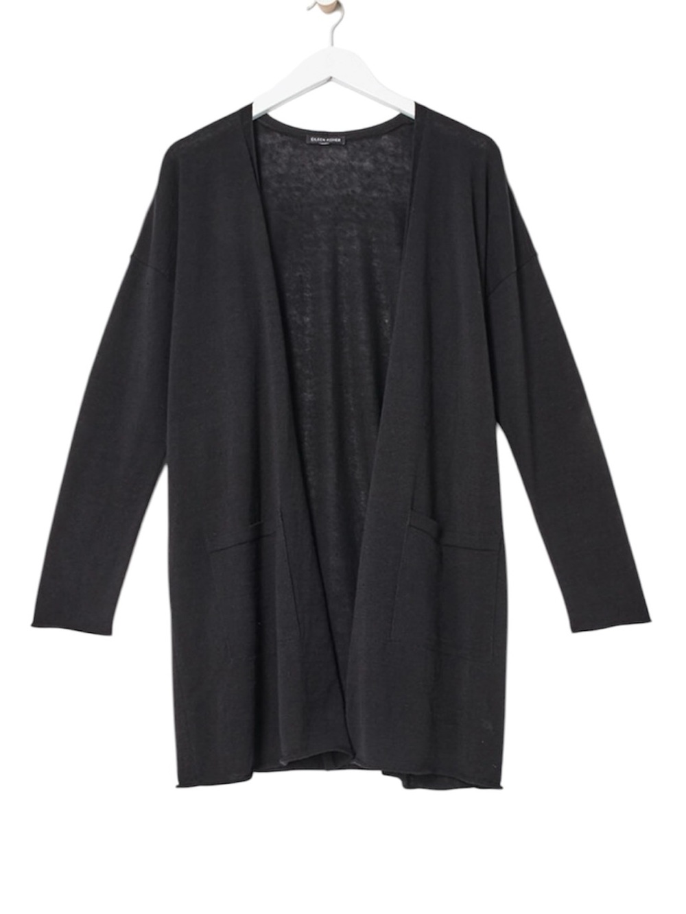Eileen Fisher Organic Linen Cotton Cardigan black size medium